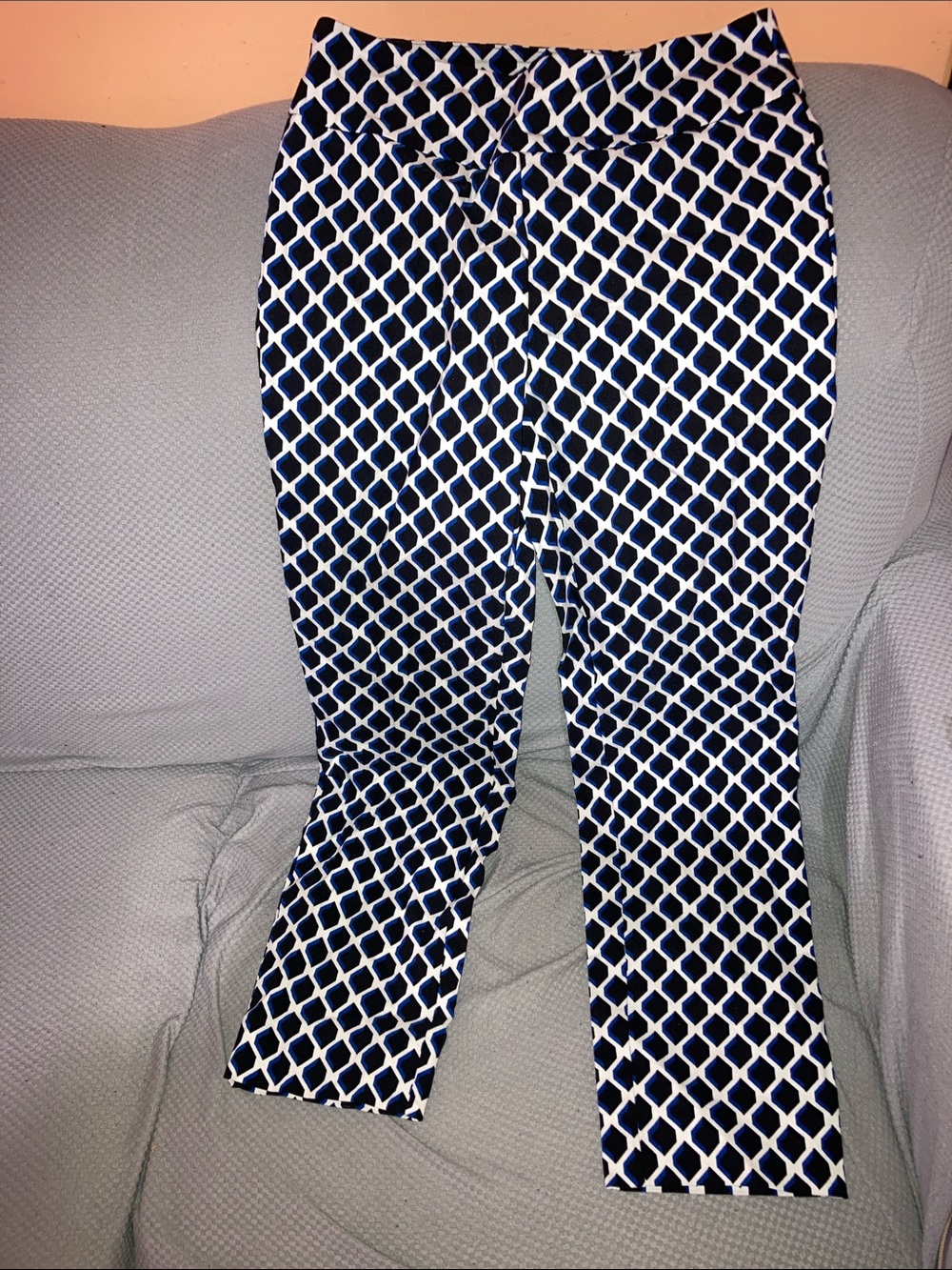 Women's Navy Geometric Print Leggings